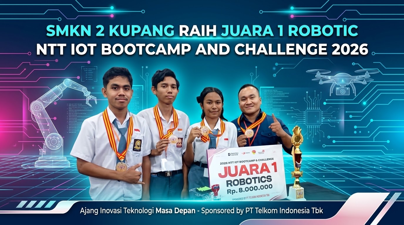 SMKN 2 Kupang Raih Juara 1 Robotic IoT NTT 2026, Kepala Sekolah Apresiasi Semangat Inovasi dan Dedikasi Guru